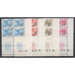 France - Préoblitéré 154 à 157 Coin Daté