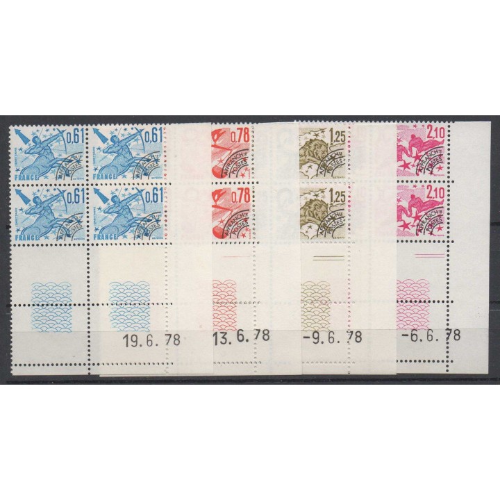 France - Préoblitéré 154 à 157 Coin Daté