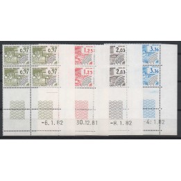 France - Préoblitéré 174 à 177 Coin Daté