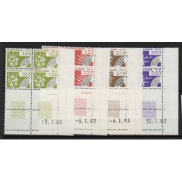 France - Préoblitéré 178 à 181 Coin Daté