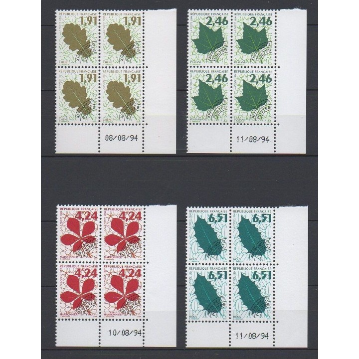 France - Préoblitéré 232 à 235 Coin Daté