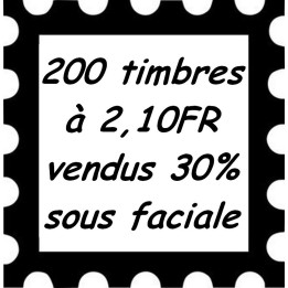 Lot de 200 timbres à 2,10 Francs
