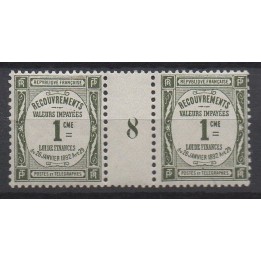 France - Taxe 43 Millésime 8 (1908)