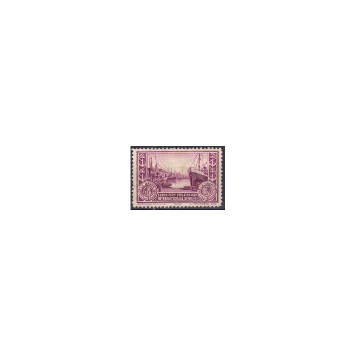 France - Vignette N°11 Couleur Violet - Le Havre