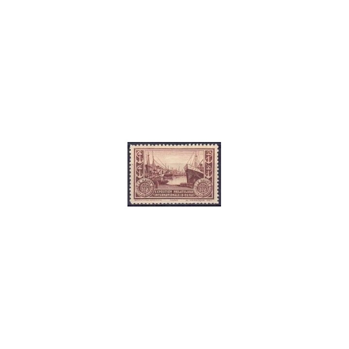 France - Vignette N°11 Couleur Brun - Le Havre