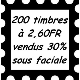 Lot de 200 timbres à 2,60 Francs
