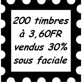 Lot de 200 timbres à 3,60 Francs