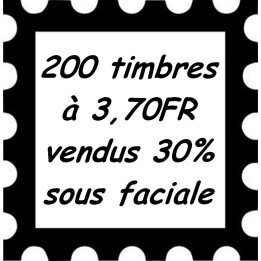 Lot de 200 timbres à 3,70 Francs