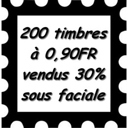 Lot de 200 timbres à 0,90 Franc