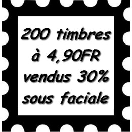 Lot de 200 timbres à 4,90 Francs
