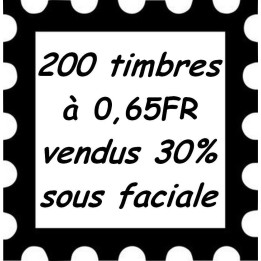 Lot de 200 timbres à 0,65 Franc