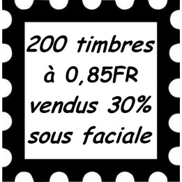 Lot de 200 timbres à 0,85 Franc