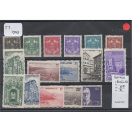 Monaco - Année Complète 1943