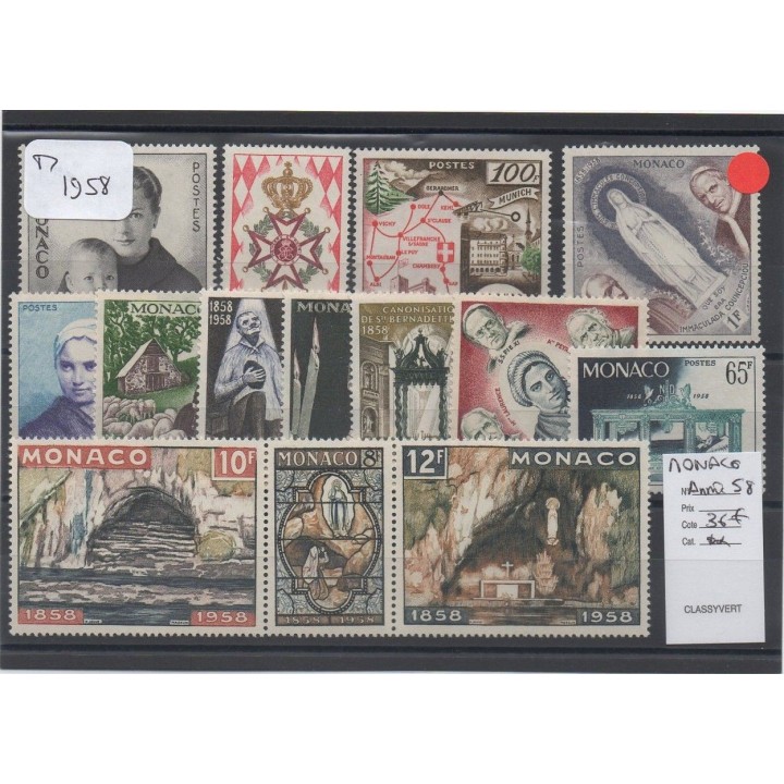 Monaco - Année Complète 1958