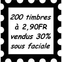 Lot de 200 timbres à 2,90 Francs