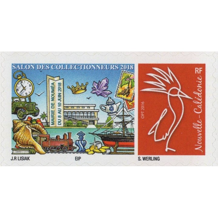 Nouvelle-Caledonie - 1336 Autoadhésif \"Salon des Collectionneurs Noumea - Cagou Rouge\"