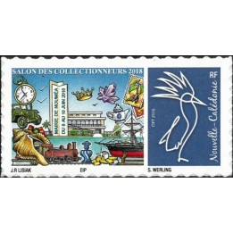 Nouvelle-Caledonie - 1337 Autoadhésif \"Salon des Collectionneurs Noumea - Cagou Bleu\"