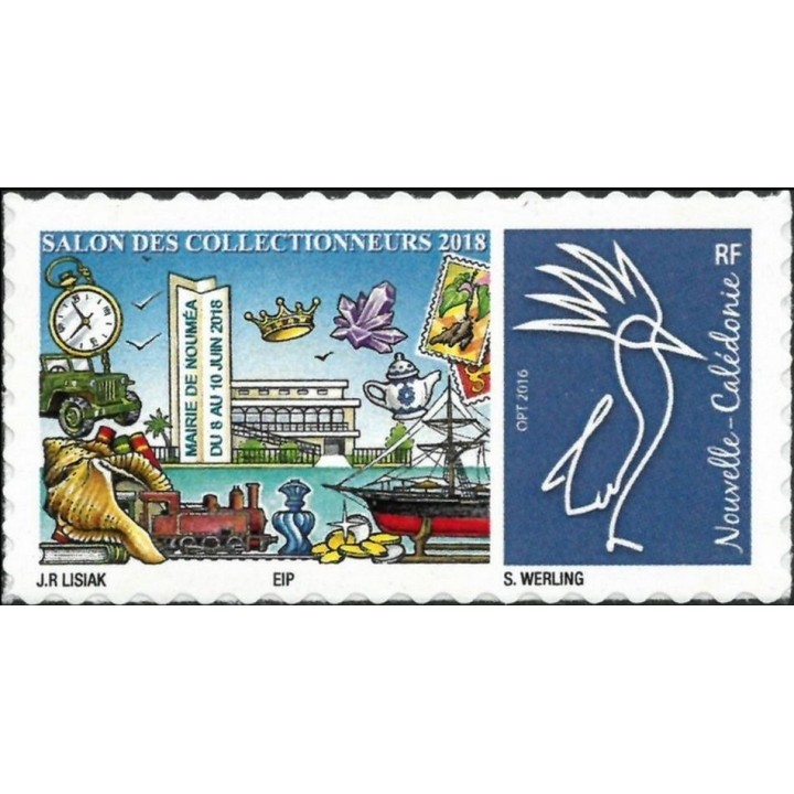 Nouvelle-Caledonie - 1337 Autoadhésif \"Salon des Collectionneurs Noumea - Cagou Bleu\"
