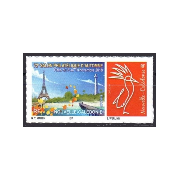 Nouvelle-Caledonie - 1350 Autoadhésif \"72eme salon philatelique d autome Paris - Cagou Rouge\"