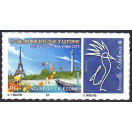 Nouvelle-Caledonie - 1351 Autoadhésif \"72eme salon philatelique d autome Paris - Cagou Bleu\"