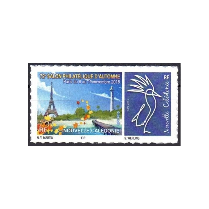 Nouvelle-Caledonie - 1351 Autoadhésif \"72eme salon philatelique d autome Paris - Cagou Bleu\"