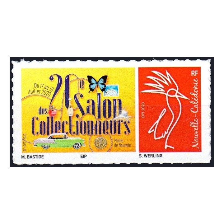 Nouvelle-Caledonie - 1394 Autoadhésif « Salon des Collectionneurs Noumea - Cagou Rouge »