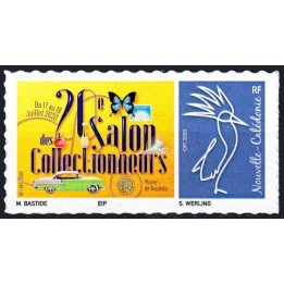 Nouvelle-Caledonie - 1395 Autoadhésif « Salon des Collectionneurs Noumea - Cagou Bleu »