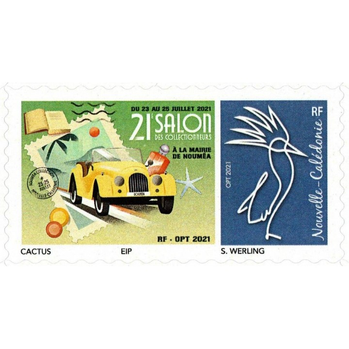 Nouvelle-Caledonie - 1407B Autoadhésif « Salon des Collectionneurs Noumea - Cagou Bleu »