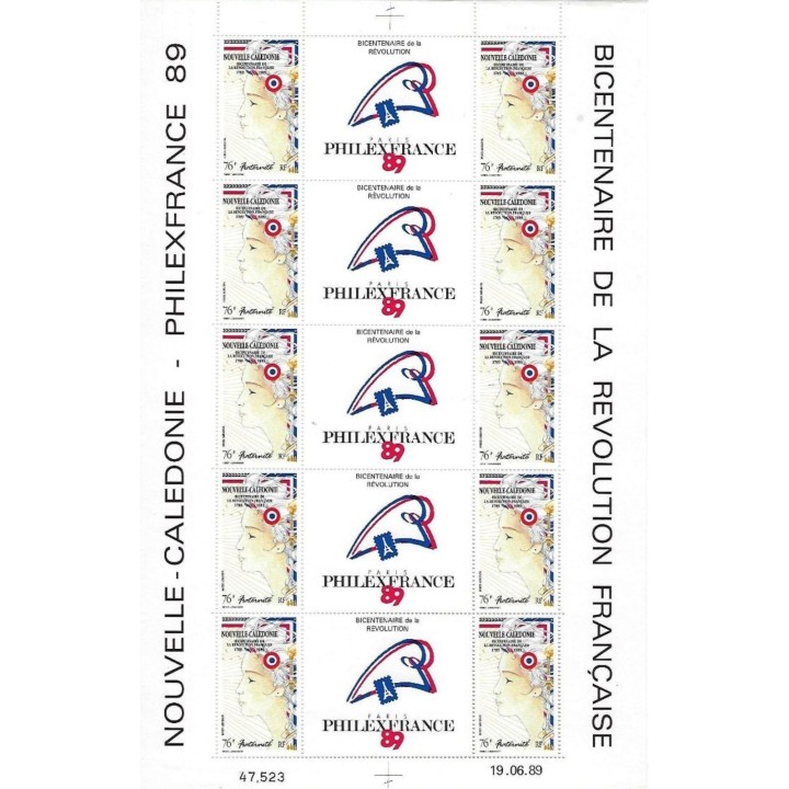 Nouvelle-Caledonie - Poste Aérienne 262 - Feuille