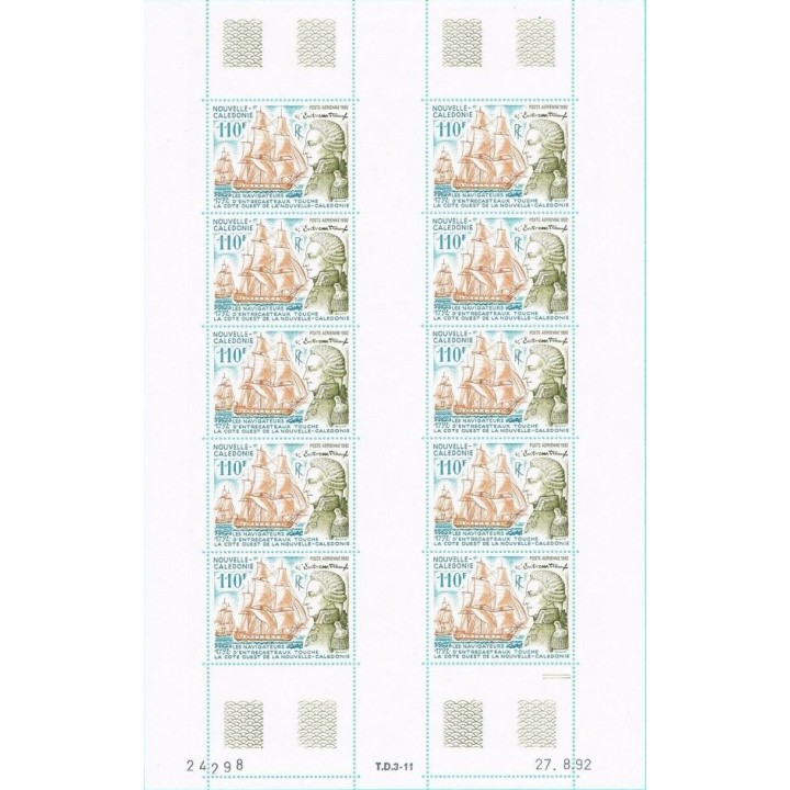 Nouvelle-Caledonie - Poste Aérienne 289 - Feuille