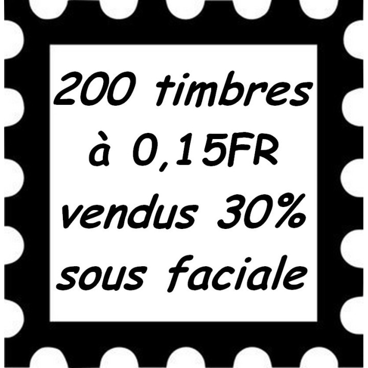 Lot de 200 timbres à 0,15 Franc