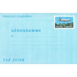 Andorre Francais - Aerorogramme 1
