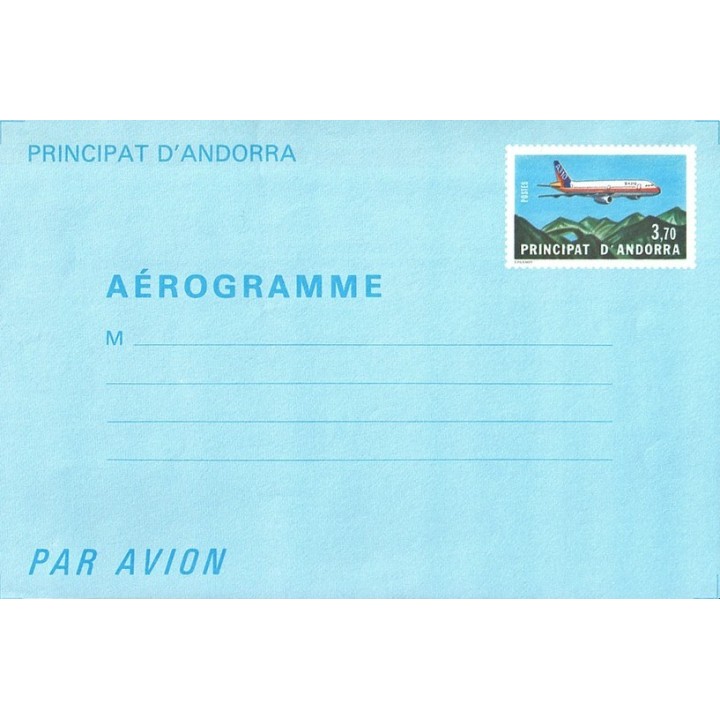 Andorre Francais - Aerorogramme 1