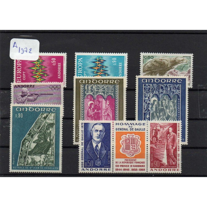 Andorre Francais - Année Complète 1972