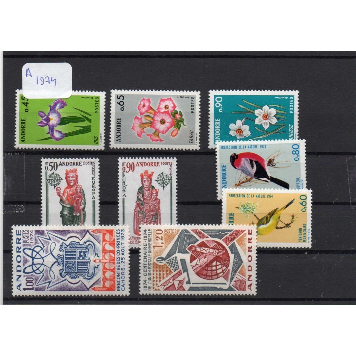 Andorre Francais - Année Complète 1974