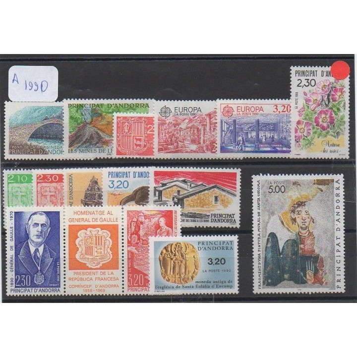 Andorre Francais - Année Complète 1990