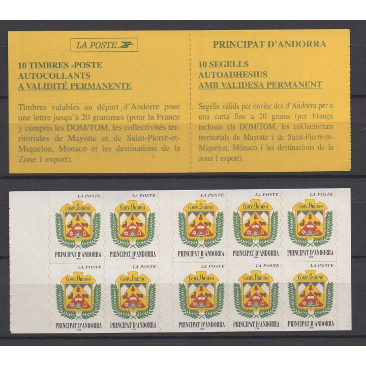 Andorre Francais - Carnet 08