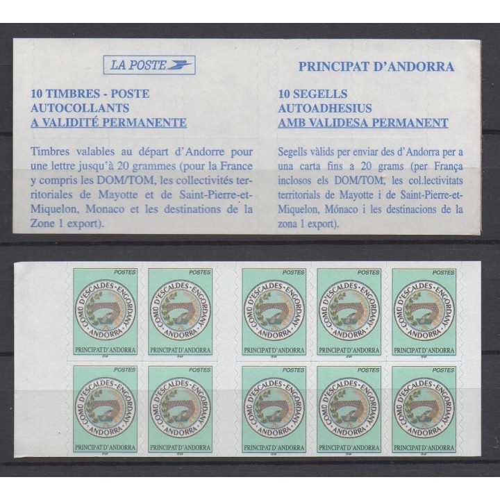 Andorre Francais - Carnet 12