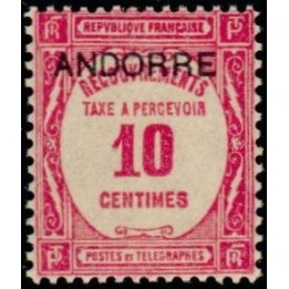 Andorre Francais - Taxe 10