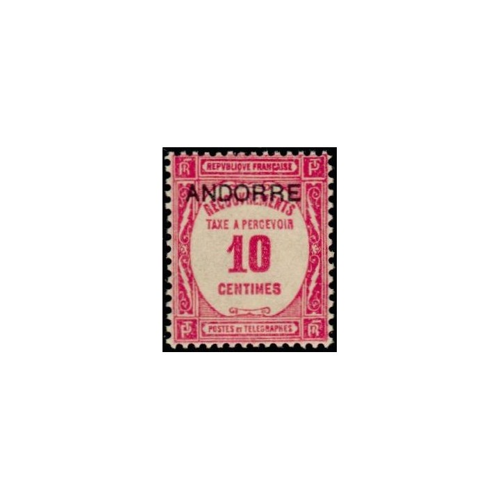 Andorre Francais - Taxe 10
