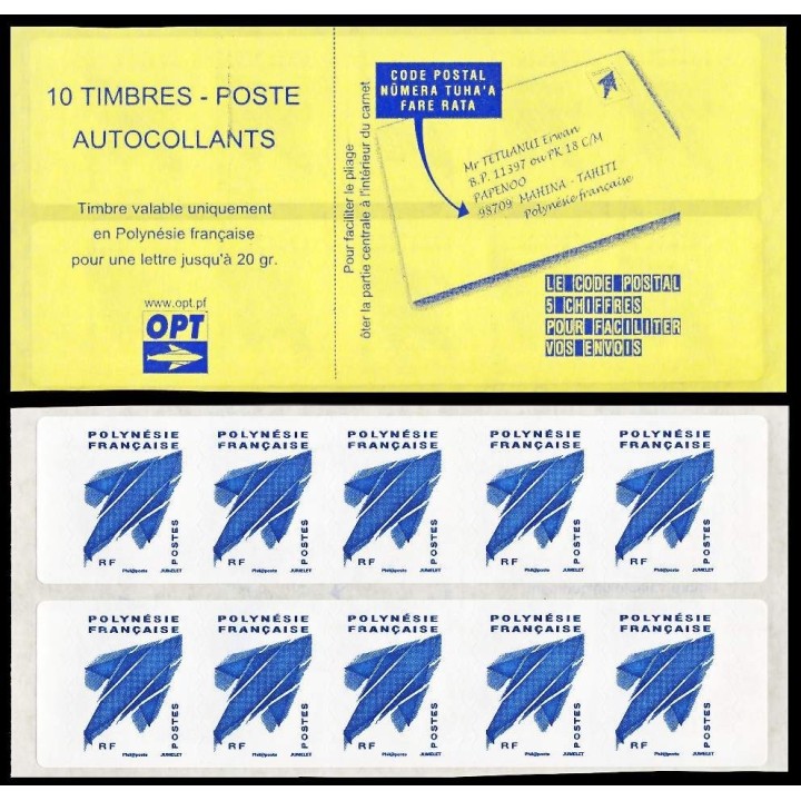 Polynesie Francaise - Carnet 0736Aa Phil@poste